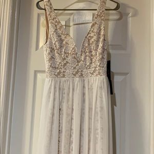 White dress. Perfect for brides